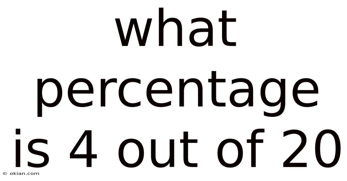 What Percentage Is 4 Out Of 20