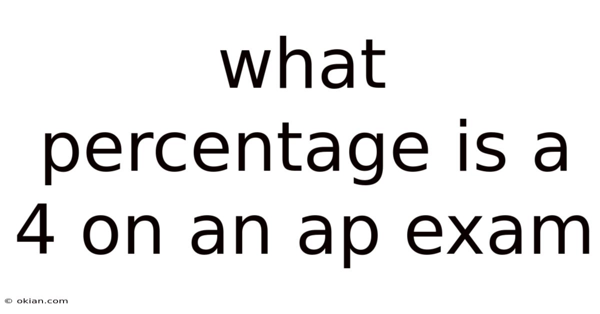What Percentage Is A 4 On An Ap Exam