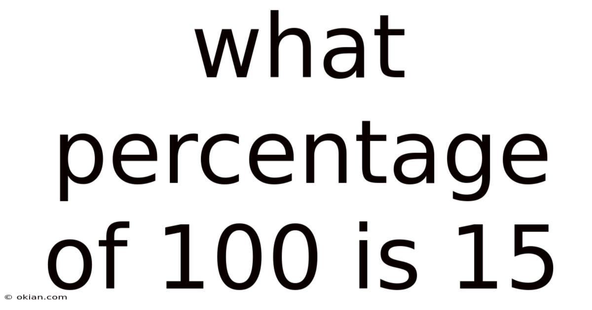 What Percentage Of 100 Is 15
