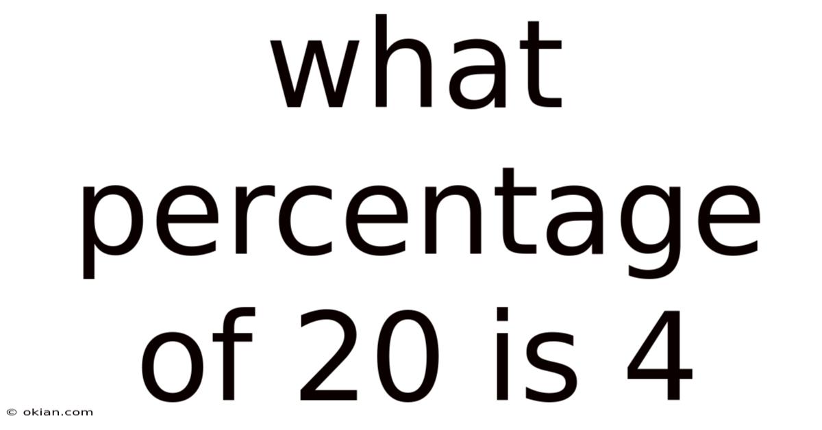 What Percentage Of 20 Is 4