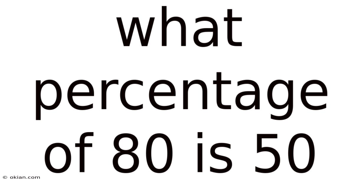 What Percentage Of 80 Is 50