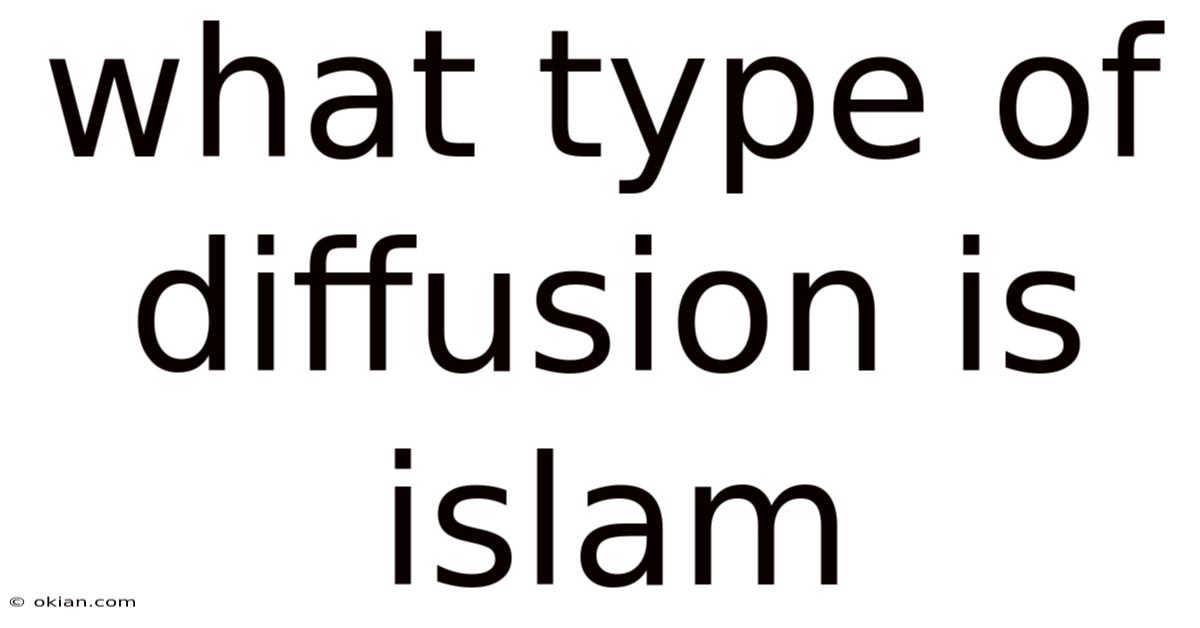 What Type Of Diffusion Is Islam