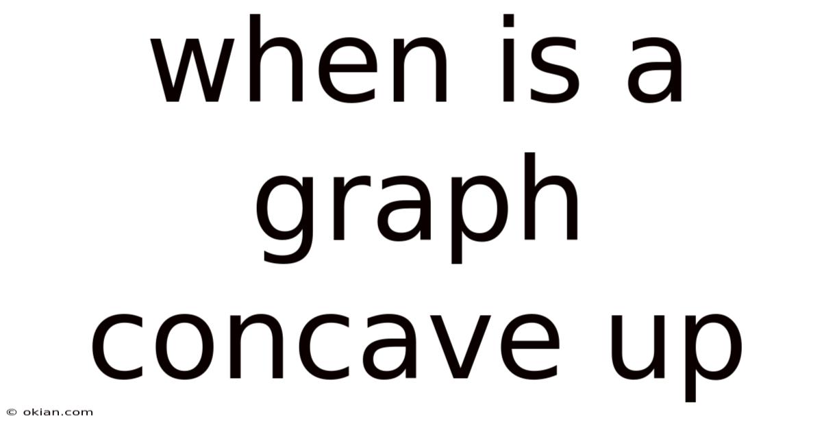 When Is A Graph Concave Up