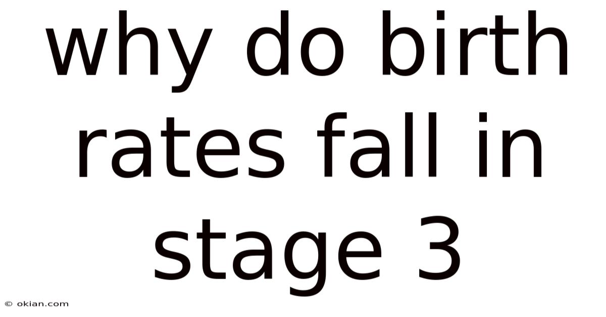 Why Do Birth Rates Fall In Stage 3