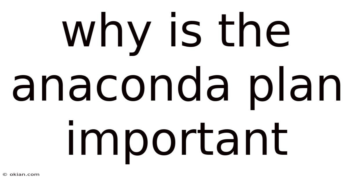 Why Is The Anaconda Plan Important